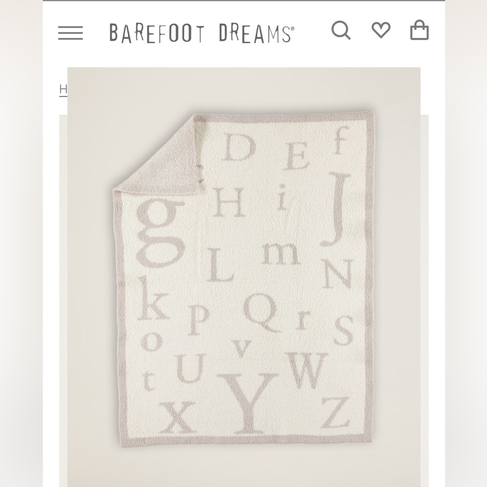 Barefoot Dreams CozyChic ABC Blanket